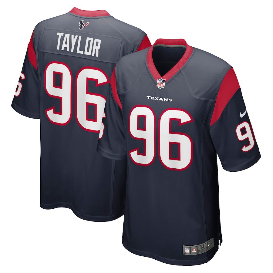 Men Houston Texans 96 Vincent Taylor Nike Navy Game NFL Jersey